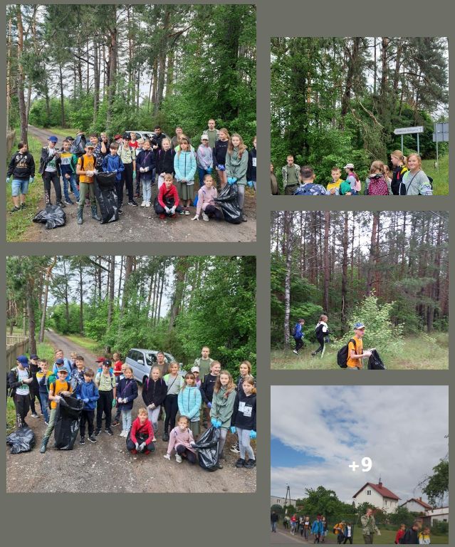 sprzątanie lasu przez uczniów